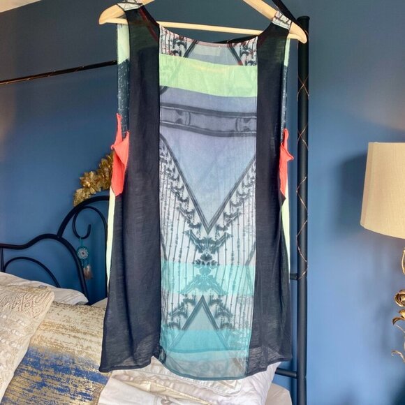 Zara Multicolour Print Sheer Tank Top - Picture 8 of 13